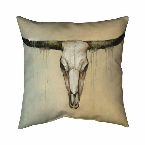 Begin Home Decor 20 x 20 in. Bull Skull-Double Sided Print Indoor Pillow 5541-2020-AN260